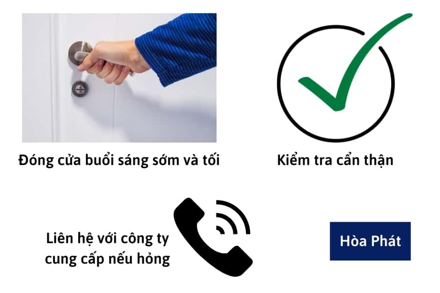 lưu ý khi sử dụng cửa lưới